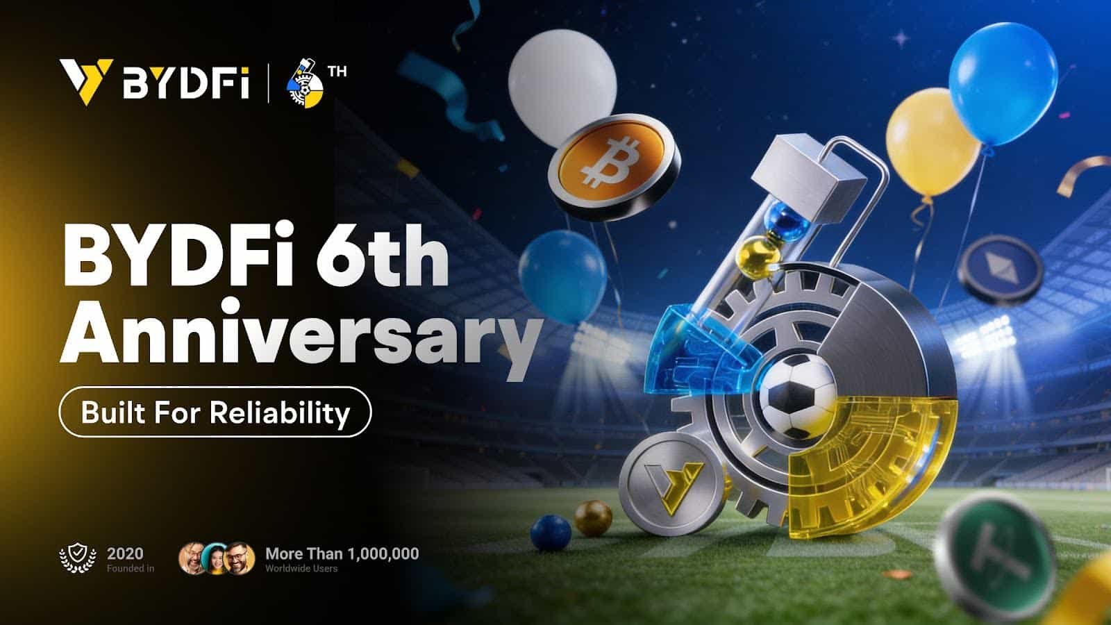 BYDFi celebrates 6th anniversary with month-long celebration, built for reliability